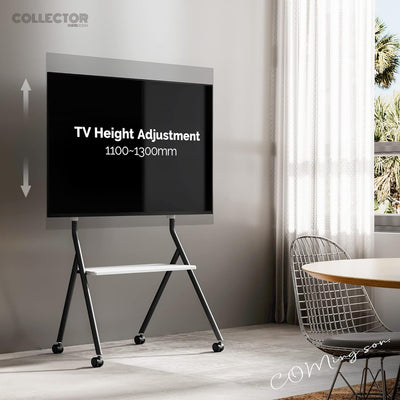 FITUEYES Design Mobiler TV Ständer Rollbar, TV Stand für 55 60 65 70 75 78 Zoll Fernseher bis 45kg,