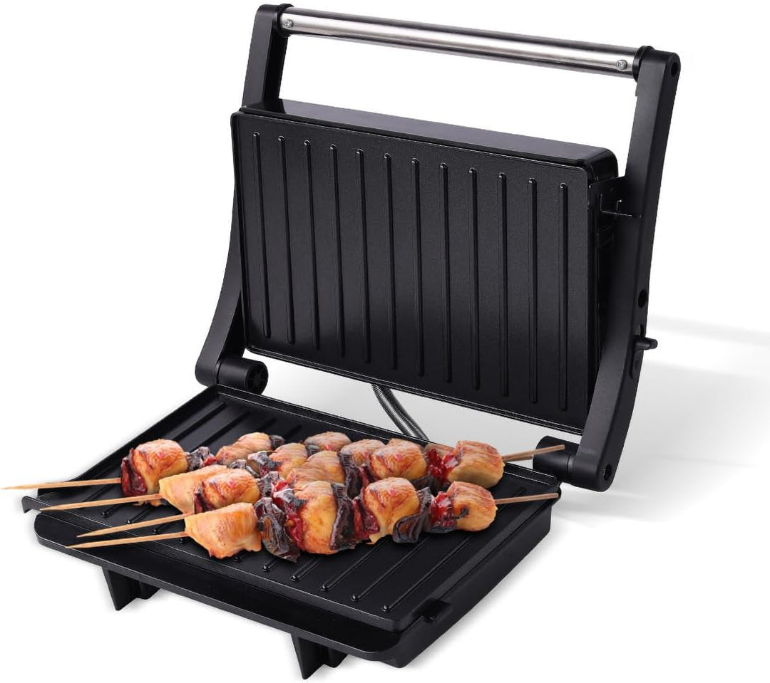 JOCCA - Panini Grill 2 Scheiben/Öffnung 180° / Antihaft/Leistung 1000 W/Sandwiches, Snacks, Fleisch/