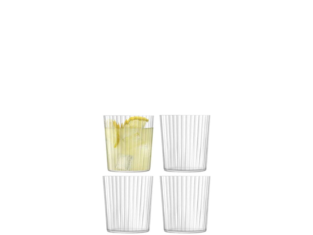 LSA Gio Line Becher 390ml Klar x 4 Line 390ml, Line 390ml