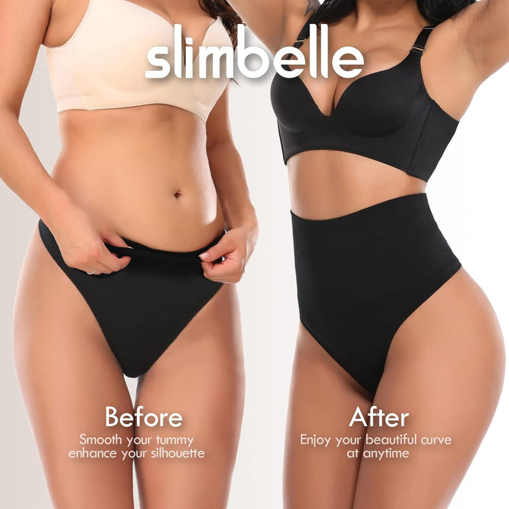 SLIMBELLE Bauchweg Unterhose Damen Shapewear Miderhose Tanga Miederslips Body Shaper Figurformende U