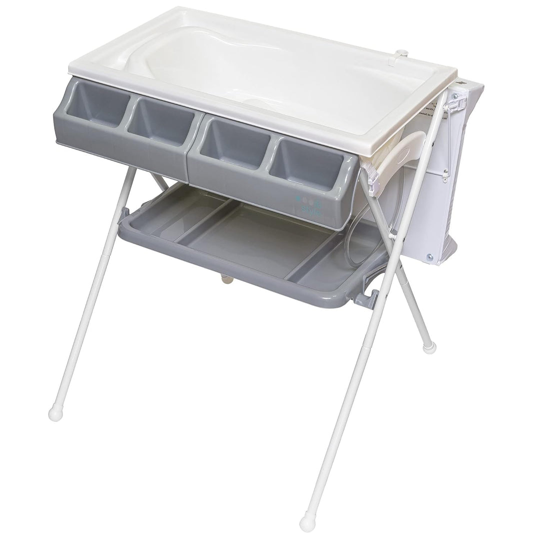 ib style® KOA 2-in-1 Wickeltisch mit Badewanne | mobile Wickelkombination | Klappbar | Grosse Wickel