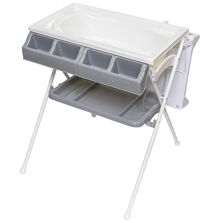 ib style® KOA 2-in-1 Wickeltisch mit Badewanne | mobile Wickelkombination | Klappbar | Grosse Wickel