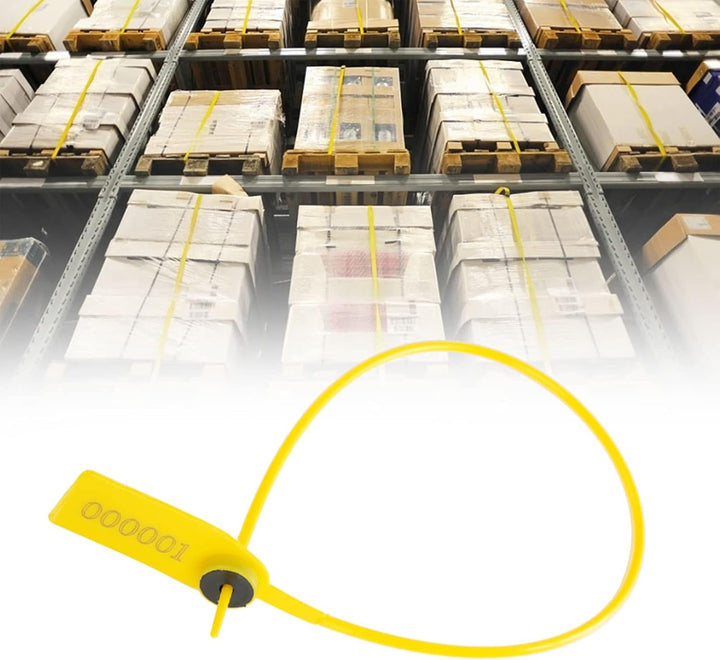 strapazierfähig,100 Stück Kabelbinder, gelb, Paket, Transport, LKW, Kunststoff-Sicherheitsplombe, 40