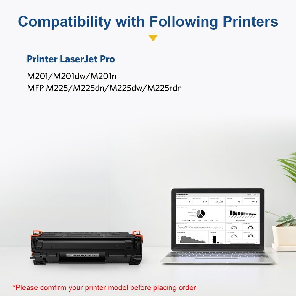 SMARTOMI 83X Toner Kompatibel für 83X CF283X für Laserjet Pro MFP M125nw M127fw M127fn M225dw M125a