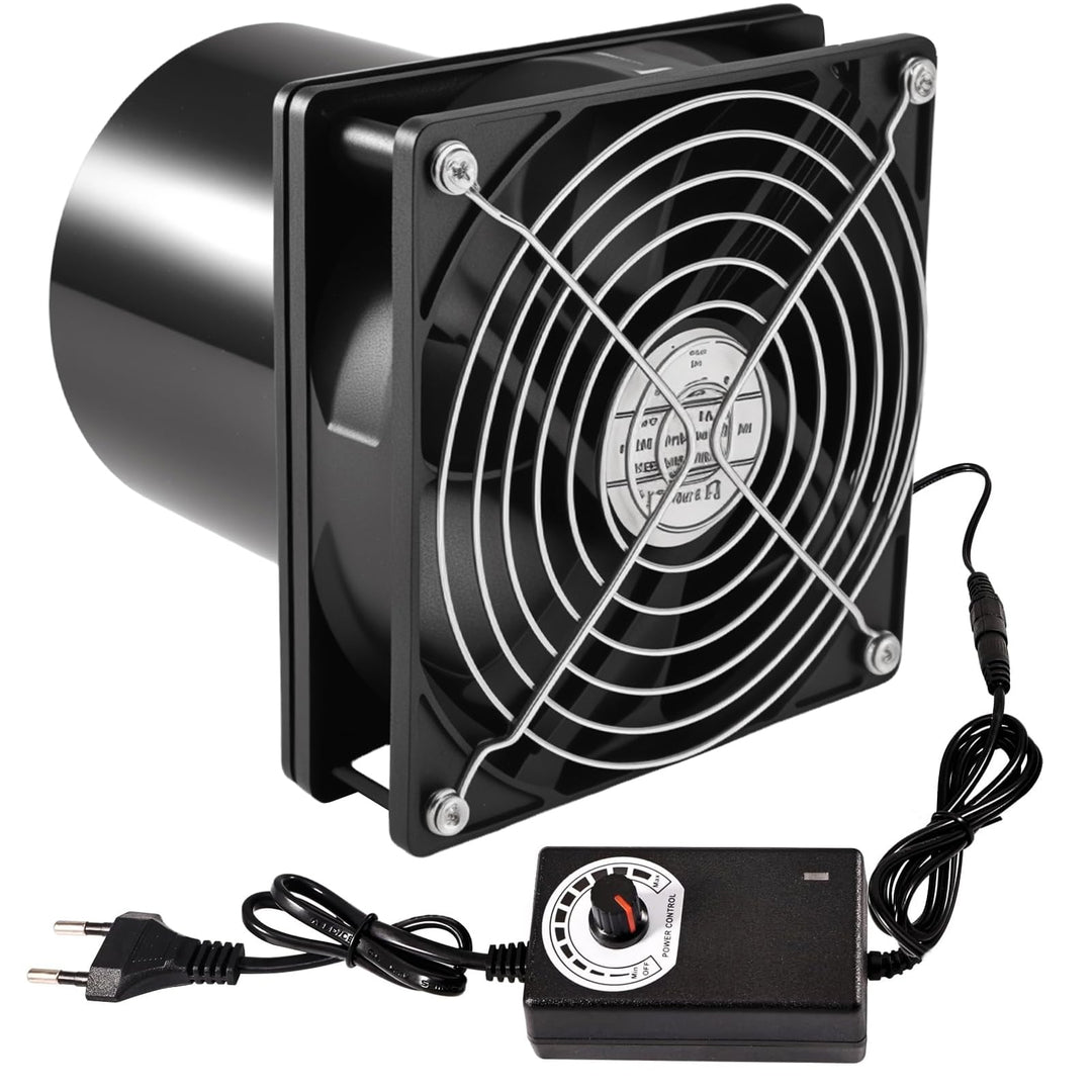 Joycabin Rohrventilator 100mm Abluftventilator Rohrlüfter mit Geschwindigkeitsregler, Rohrventilator