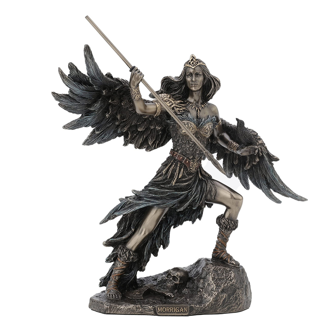 Veronese Design The Morrigan WU77827A4 Statue keltische Phantomkönigin, Göttin der Schlacht, Bronze-
