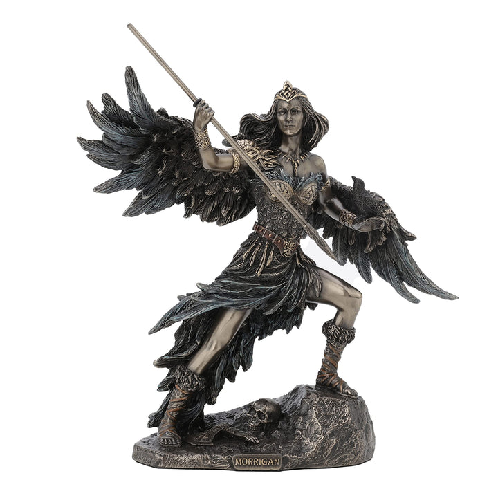 Veronese Design The Morrigan WU77827A4 Statue keltische Phantomkönigin, Göttin der Schlacht, Bronze-