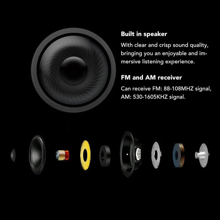 AM FM-Duschradio, Wasserdichtes Tragbares Duschradio mit Integriertem Lautsprecher, ABS-Material, Ei