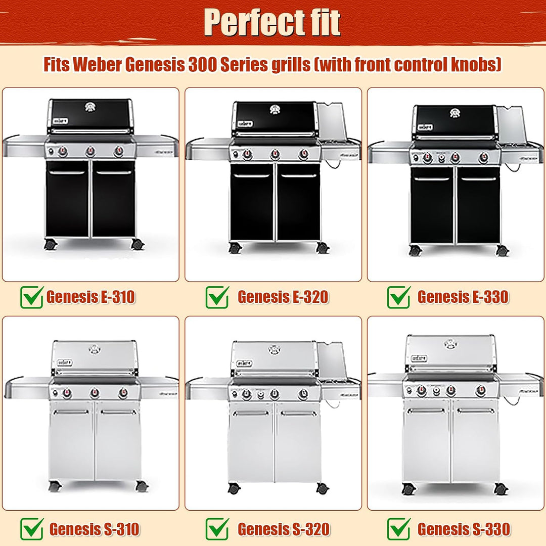 Denmay 7524 49,5 x 32,8cm Gusseisen Grillrost für Weber Genesis E-310/ E-320/ E-330, S-310/ S-320/ S
