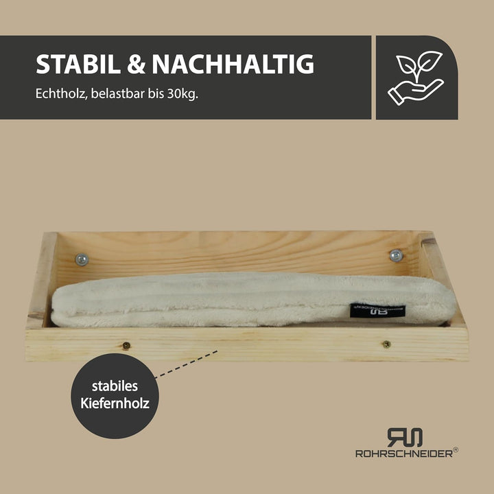 Rohrschneider Kletterwand Katzen (alle Katzengrössen) | Made in EU | Katzentreppe kombinierbar | aus