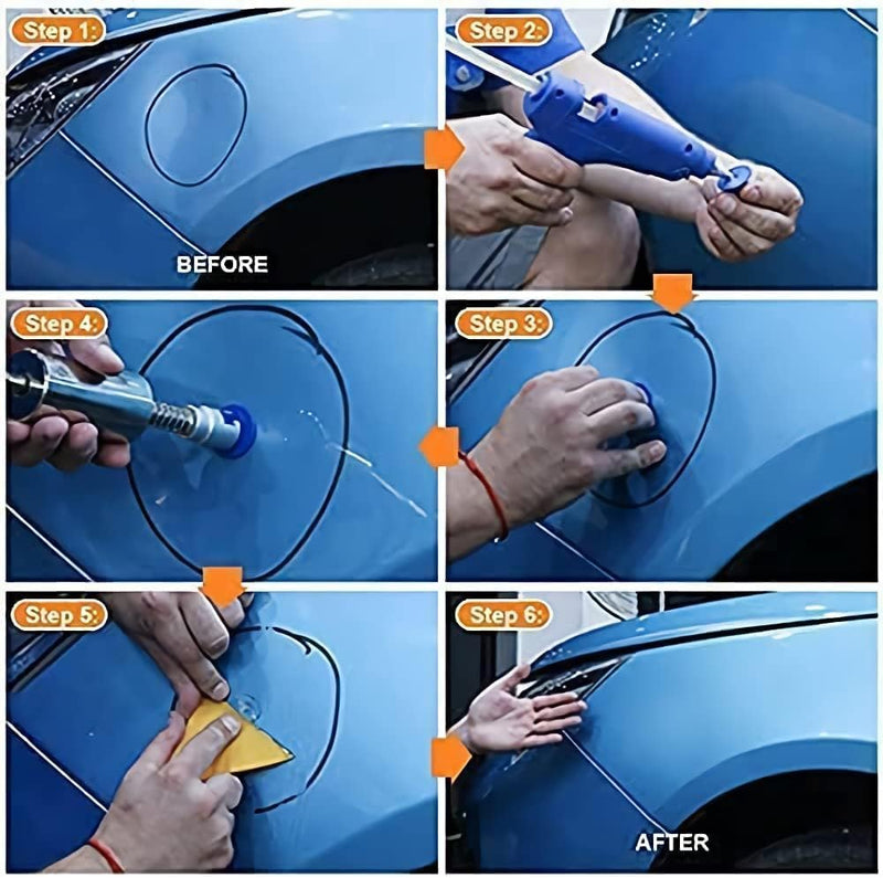 Ausbeulwerkzeug Dent Puller Kit, Plug Hot Melt Glue Gun, Paintless Car Dent Repair Tool Kit, Hail Re