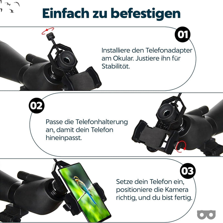 Spektiv 25x75 mit Stativ PRO | High Definition Zoom | Wasserdicht & Shockproof | FMC BaK-4 Prism | T