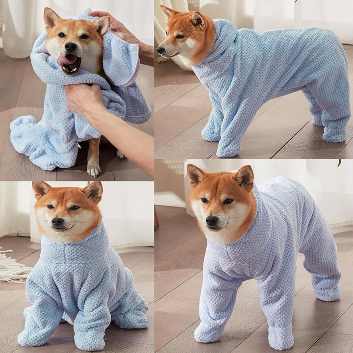 Hunde-Bademantel, volle Abdeckung, schnell trocknend, super saugfähig, Bademantel, Handtuch für Katz