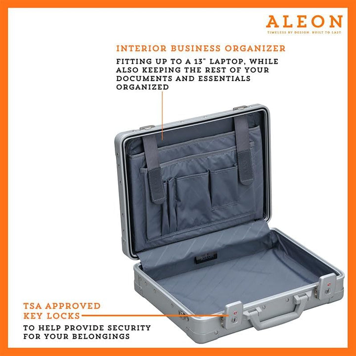 ALEON 15" Business Attache Aluminium Hardside Business Aktentasche Einheitsgrösse Platin, Einheitsgr