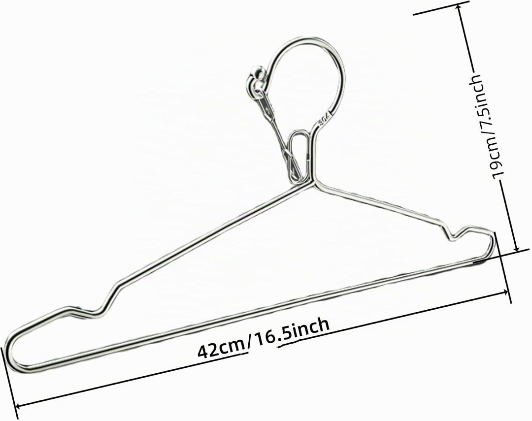 Drahtbügel, 10 Stück, 11,3 kg, Tragfähigkeit, 4 mm, Edelstahl, schmal, dünn, strapazierfähig, Winddi
