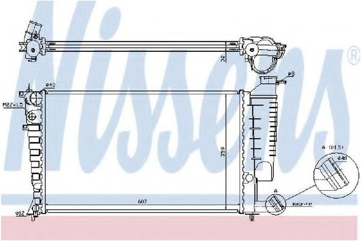 Nissens 61318A Kühler, Motorkühlung