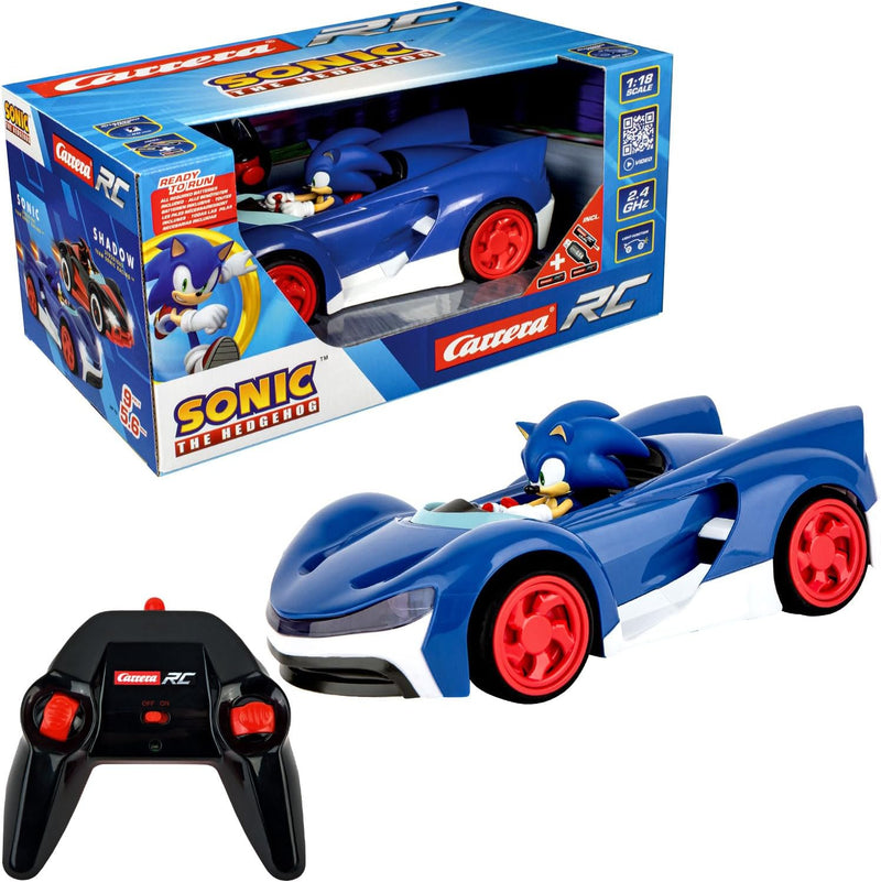 Carrera RC Team Sonic Racing - Sonic | Ferngesteuertes Auto | Rennboliden mit LED-Scheinwerfer | 27