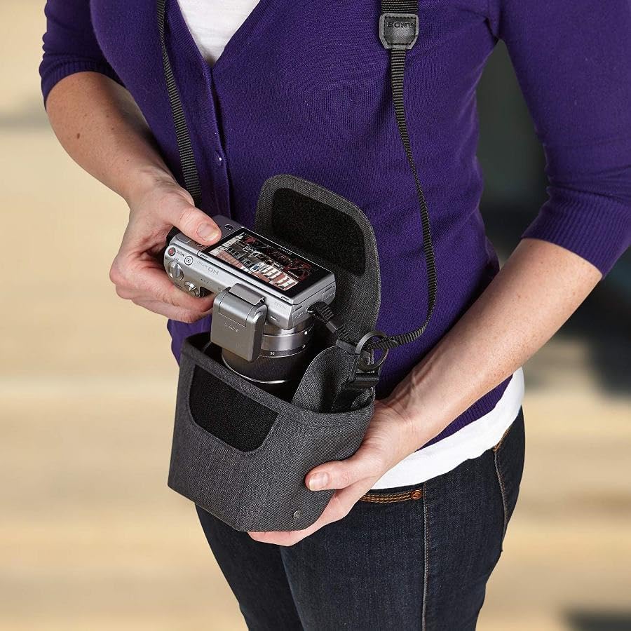 Case Logic FLXH100 Reflexion Fitted Holster für Systemkameras (mit Seitentasche) antrazit