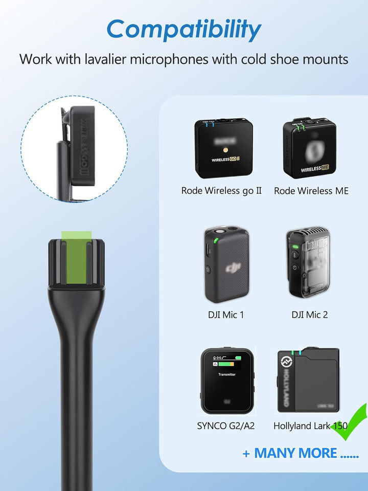 YOUSHARES Handheld Adapter für DJI Mic 3, DJI Mic Mini/1/2, Hollyland Lark M2/A1, Rode Wireless GO 1