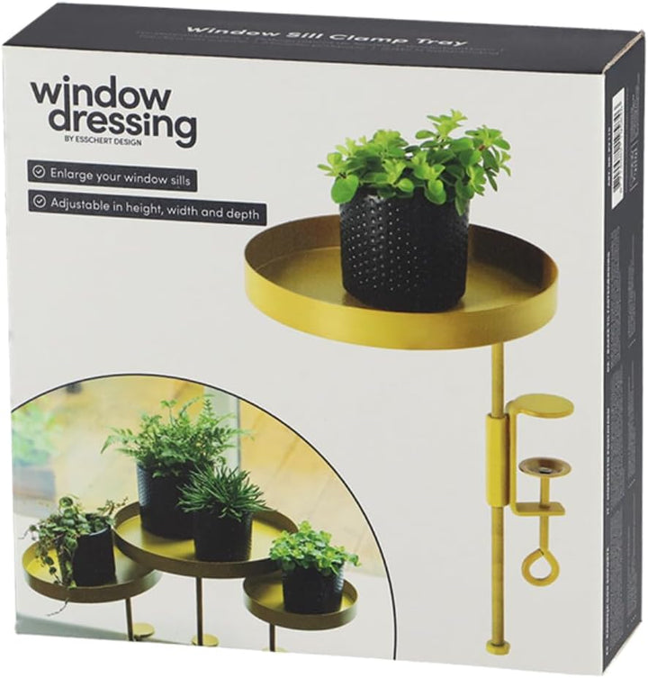 Esschert Design Blumentopfhalter mit Klemme Rund Golden M