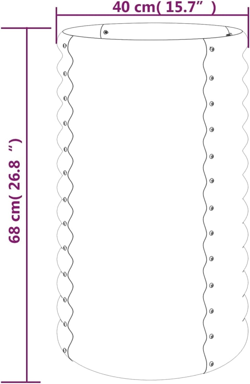 Tidyard Pflanzkübel Pulverbeschichteter Stahl Hochbeet Blumenkasten Gartenbeet Pflanzkasten Gemüsebe