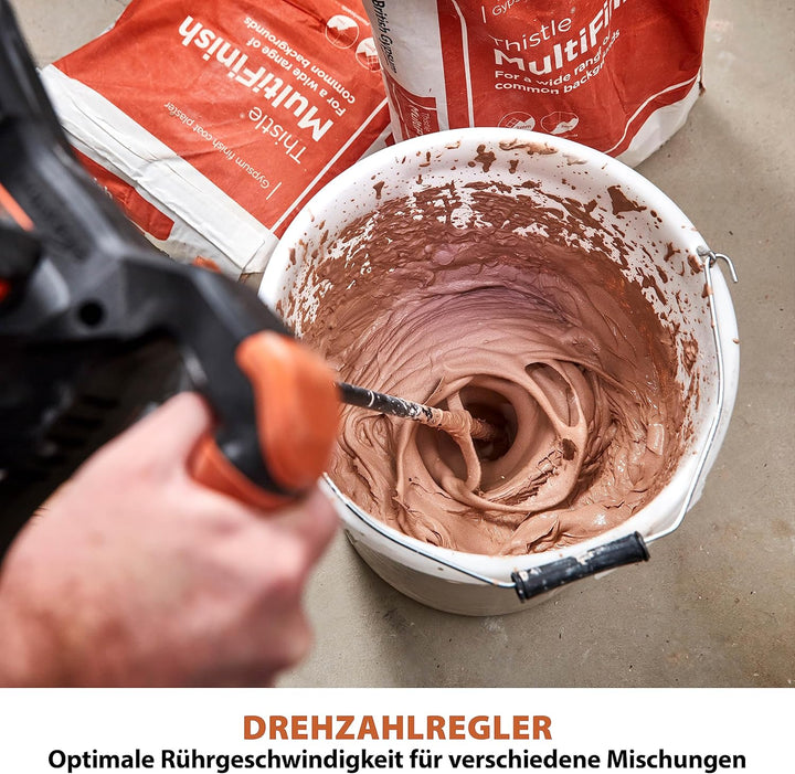 Evolution Power Tools R120MXR-LI (Geladen) Akku-Paddelmischer, tragbar, Paddel im Lieferumfang entha