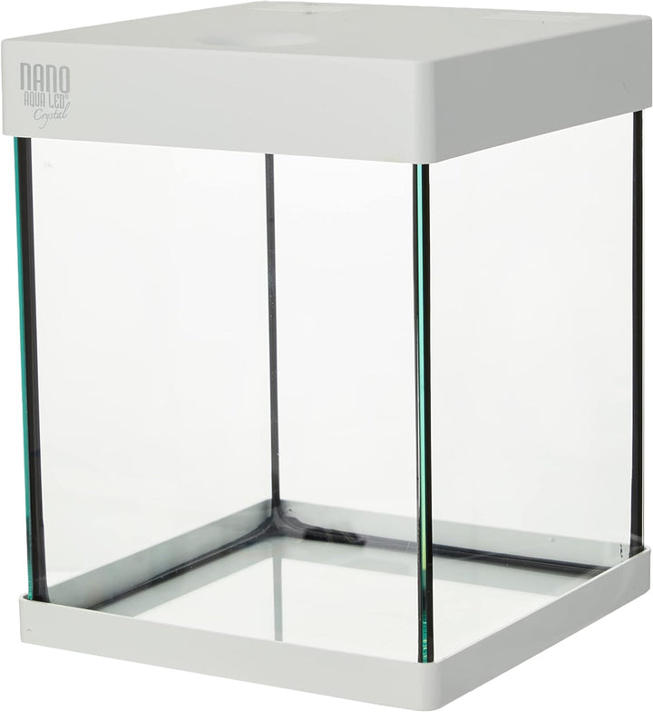 ICA KNA10 Nano Aqua Led Crystal Aquariumset, 10 Liter Weiss 10 LITROS (Pack of 1), Weiss 10 LITROS (