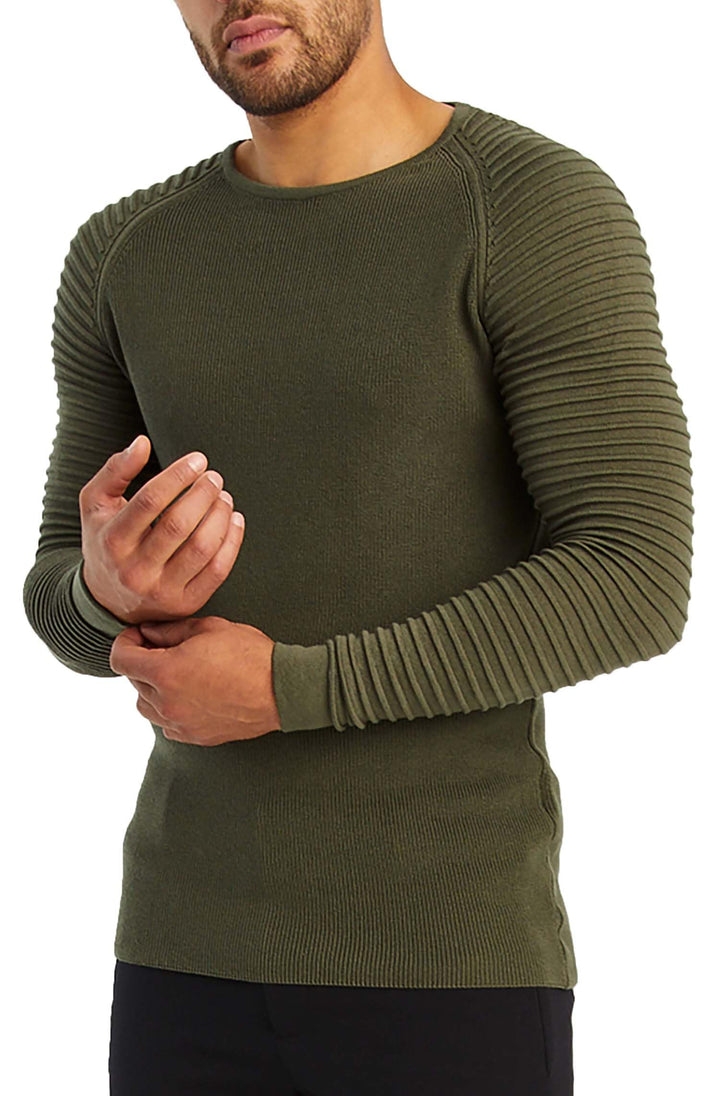 LEIF NELSON Herren Strickpullover Basic Rundhals Crew Neck Sweatshirt Langarm Sweater Feinstrick LN2