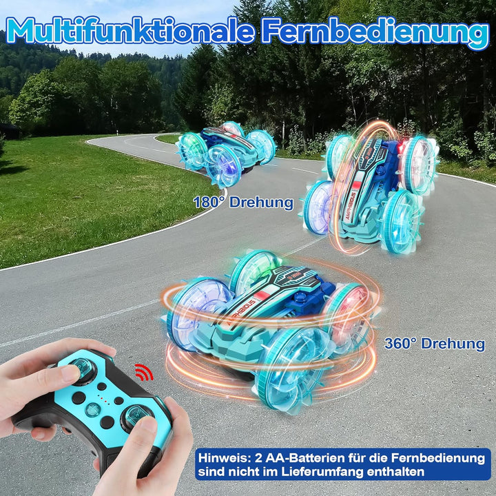 GLEEHAPY Amphibienfahrzeug Ferngesteuertes Auto ab 4 5 6 7 8 9 Jahre, Geschenk Junge RC Auto Fernges