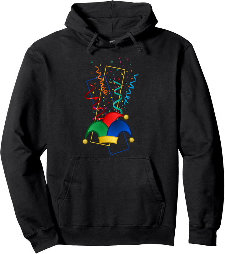Konfetti Karneval Kostüm Karneval Karneval mit Narrenmütze Pullover Hoodie