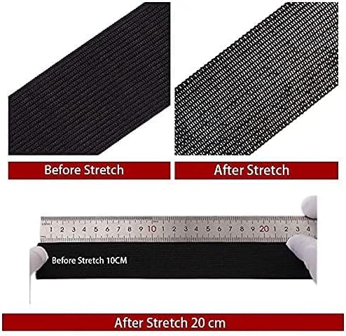 10M Elastisches Nähband, 10 m x 50 mm Breite, Gummi zum Nähen von Kleidung und Basteln, elastisches
