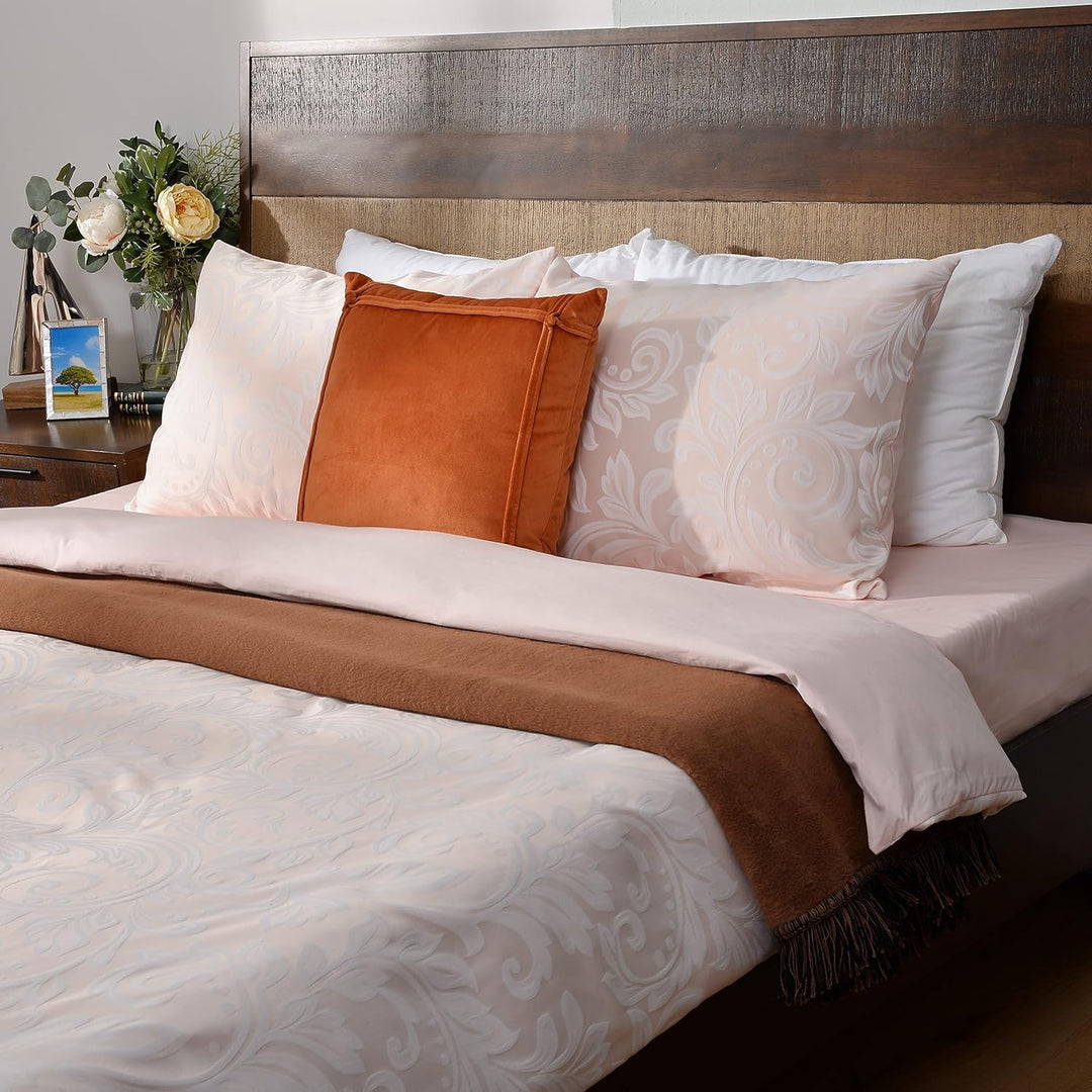 Deco Mex YF95455101 Bettset 4 teilig Myriam 200x220cm rosa 200 x 220 cm Rosa, 200 x 220 cm Rosa