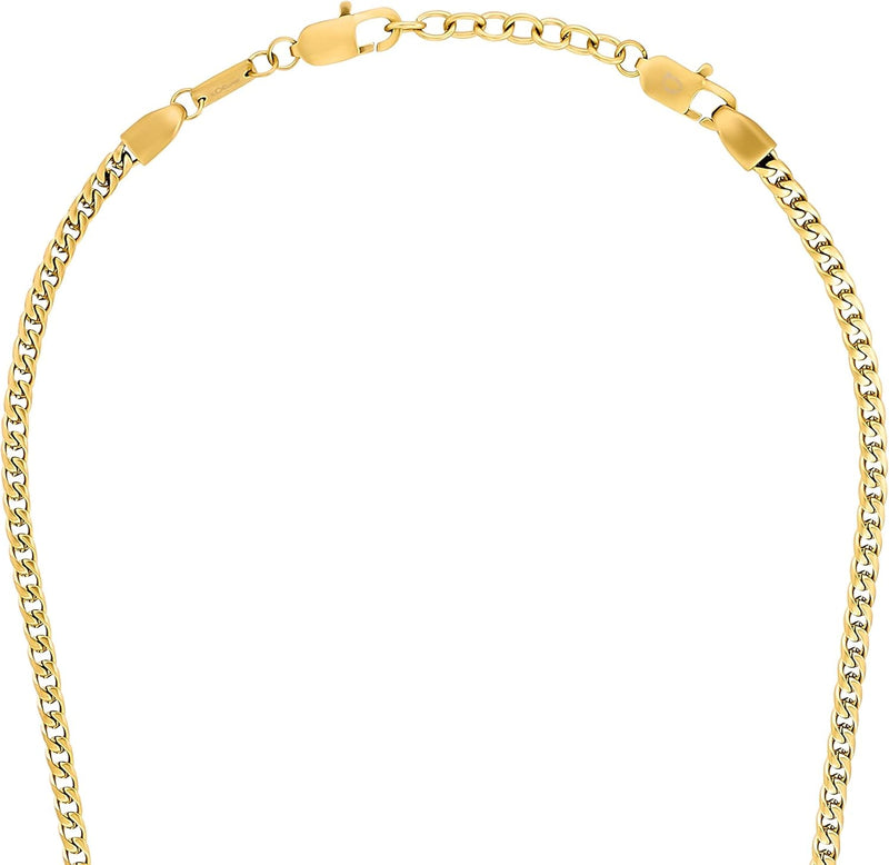 s.Oliver Halskette Edelstahl Herren Halsschmuck, 55+5 cm, Gold, Kommt in Schmuck Geschenk Box, 20339