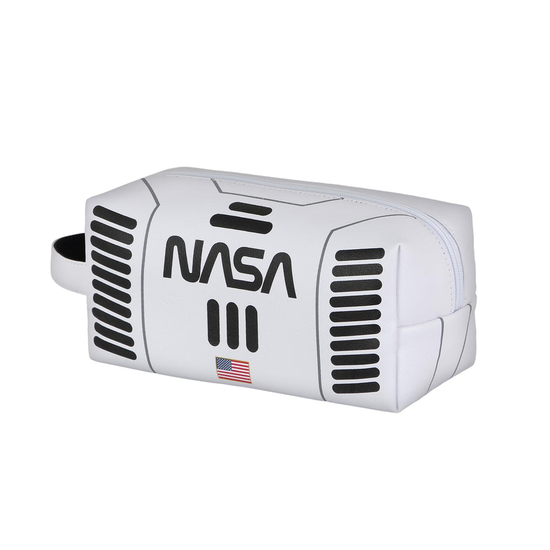 NASA Spaceship-Brick Plus Reise-Kosmetiktasche, Weiss, 25 x 12 cm