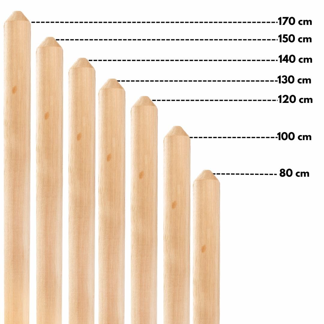Mega Holz Zaunlatten Paket " Mallorca " 10 Stück aus Lärchenholz 120 cm Höhe Halbpalisade Zaun Brett