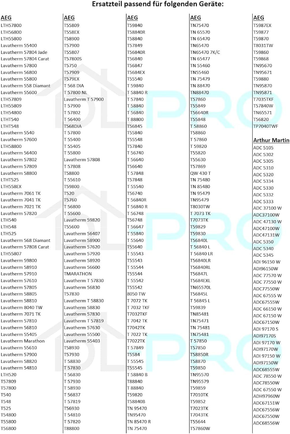DL-pro Türdichtung für AEG Electrolux Zanussi 125108502/1 1251085021 für AEG Lavetherm Dichtung Gumm