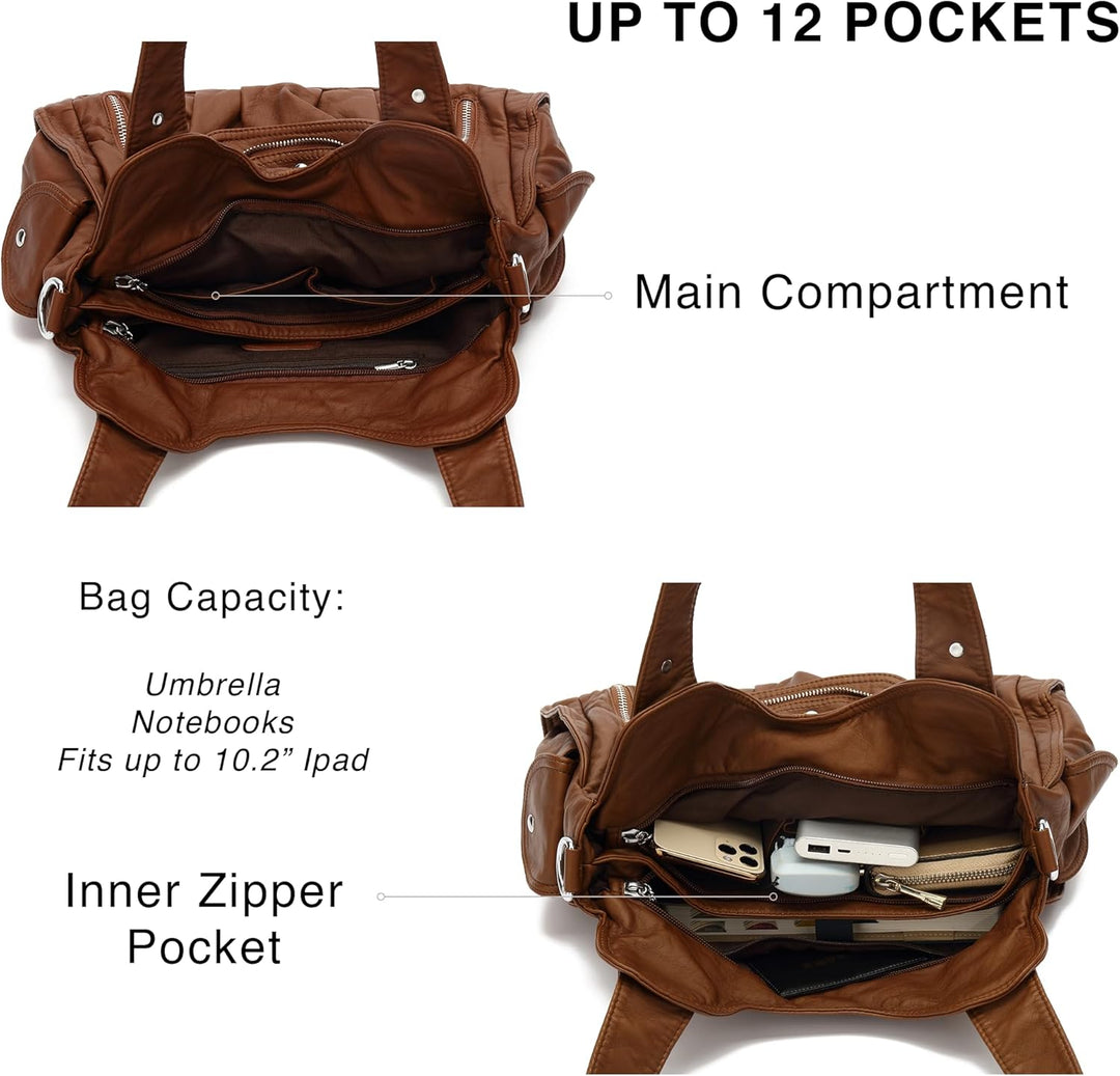 Scarleton satchel handtasche für Damen, ultraweich gewaschen vegan leder crossbody beutel, schulter-