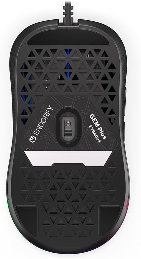 ENDORFY GEM Plus, leichte Gaming-Maus, Sensor PixArt PAW3370, 19 000 DPI | EY6A005 Schwarz
