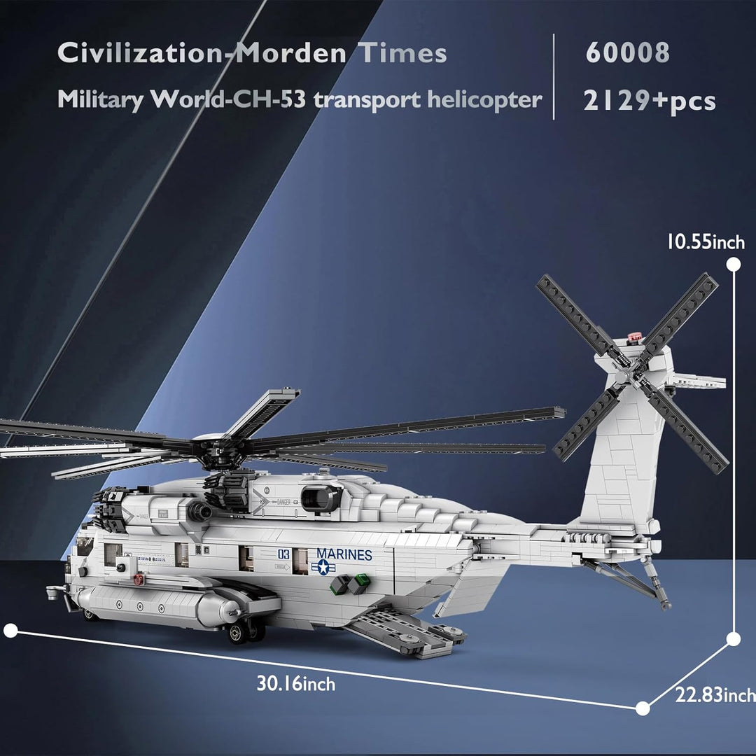 JMBricklayer CH-53 Hubschrauber-Bauset 60008, Militärtransporthubschrauber-Spielzeugflugzeugmodellba
