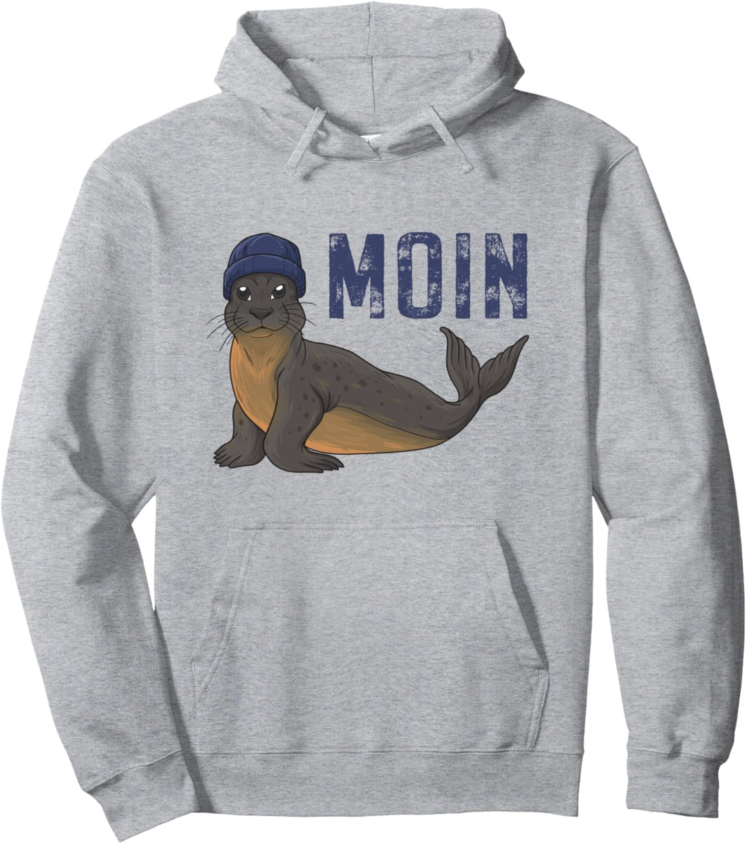 Moin Robbe Norddeutschland Vintage Heuler Retro Plattdeutsch Pullover Hoodie