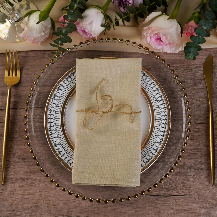 weich Polyester -Leinen gemischt Abendessen Cloth Servietten, 12 Stück (40 x 40 cm), für Veranstaltu