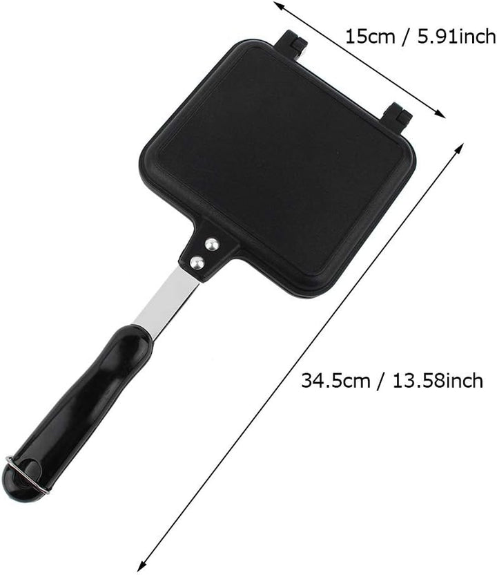Pie Iron Campfire Sandwich Maker, doppelseitig, antihaftbeschichtet, Mountain Pie Maker, Gusseisen f