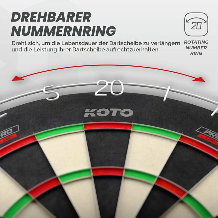 KOTO - King Pro Surround Dartset, 3 Barrels, 2 Sets Flights, 2 Sets Shafts (Short & medium), Dartwal