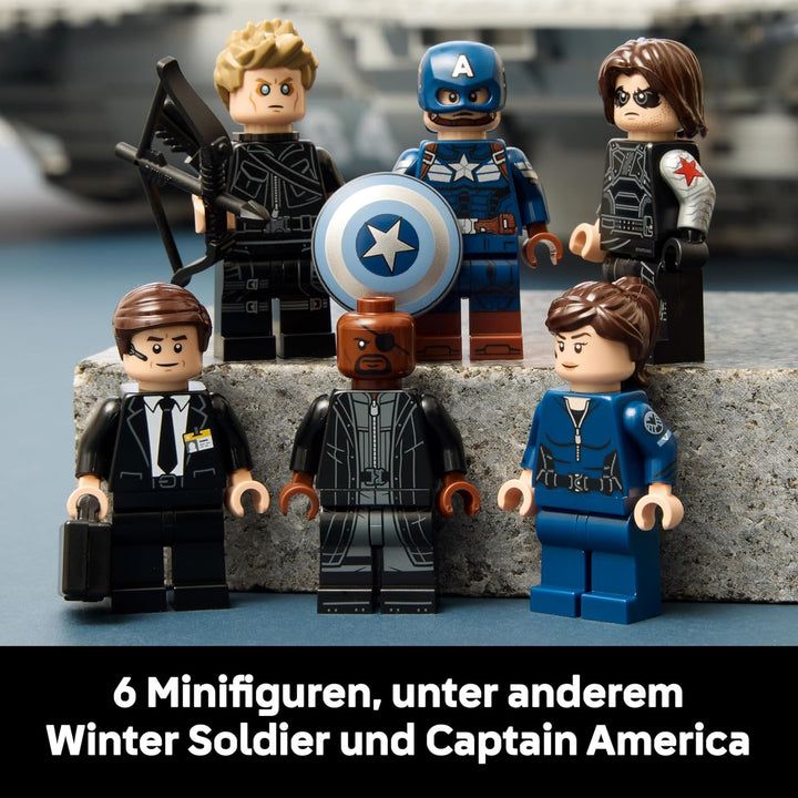 LEGO ǀ Marvel S.H.I.E.L.D.-Helicarrier - Flugzeugträger Modellbau für Erwachsene - 6 Minifiguren ink