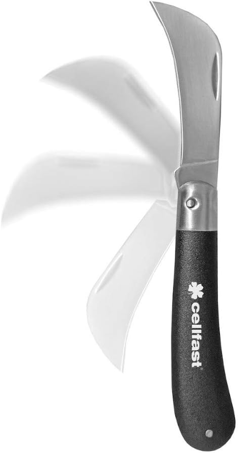 Cellfast Gartenhippe Gartenmesser Gärtnermesser Blumenmesser Okuliermesser IDEAL Blau