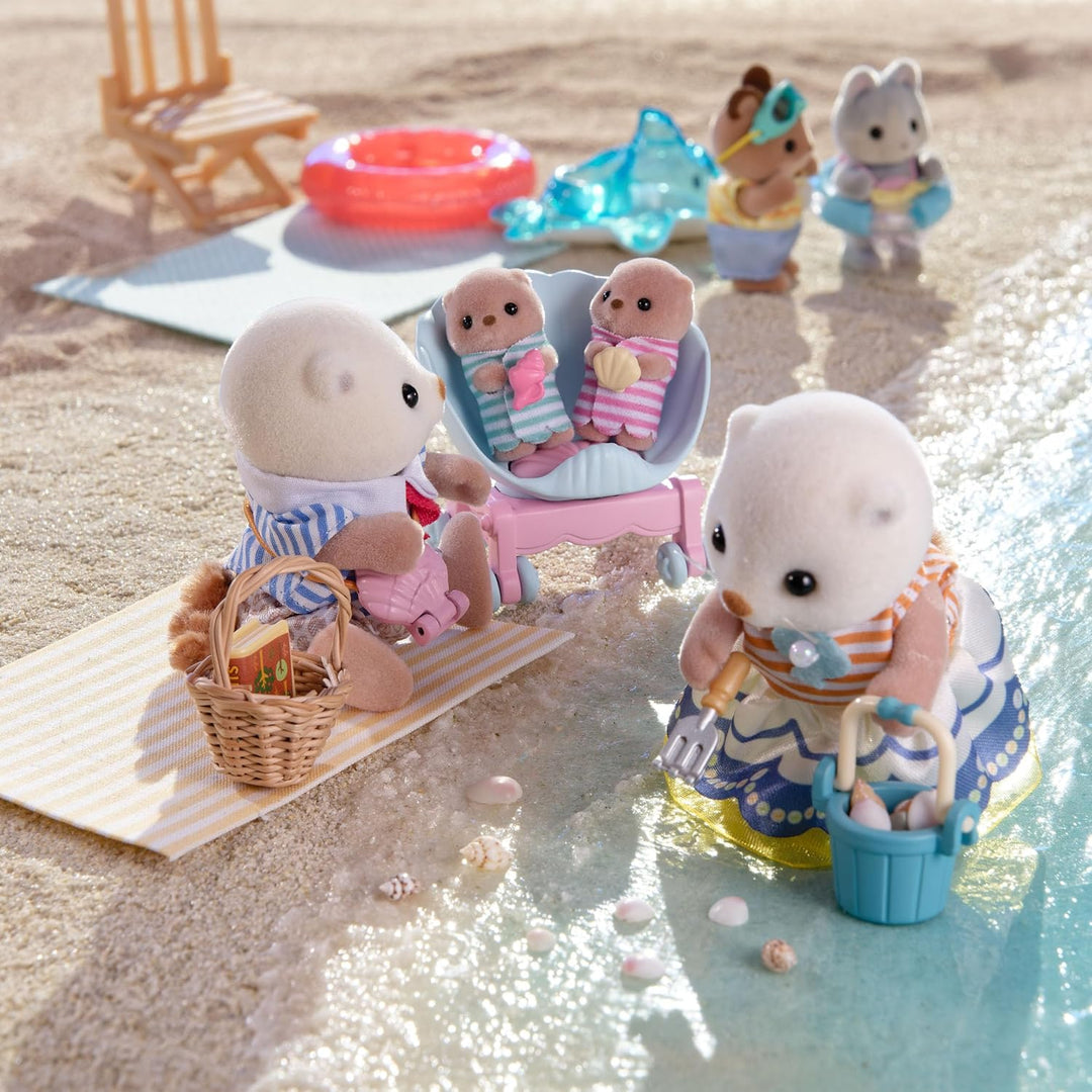 Sylvanian Families 5803 Seeotter Familie, Tierfiguren, Meerestiere, Spielzeug für Kinder ab 3 Jahren