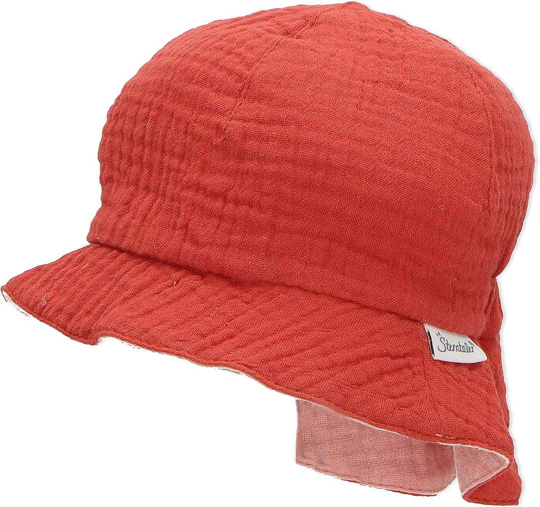 Sterntaler Mädchen Sonnenhut Zum Wenden Red Hut 45 zartrosa, 45 zartrosa