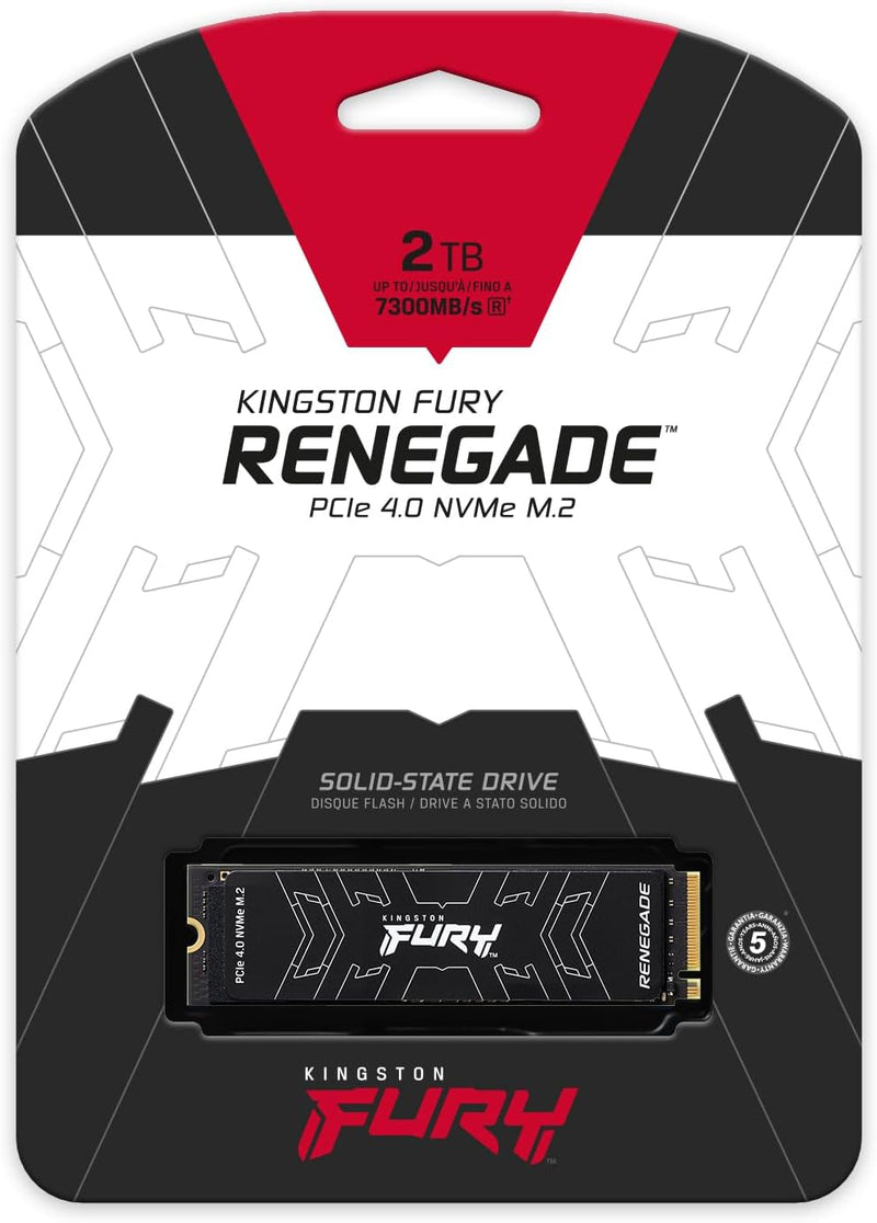 Kingston 2000 GB FURY Renegade PCIe 4.0 NVMe M.2 SSD Festkörper-Laufwerk Für Gamer, Enthusiasten und