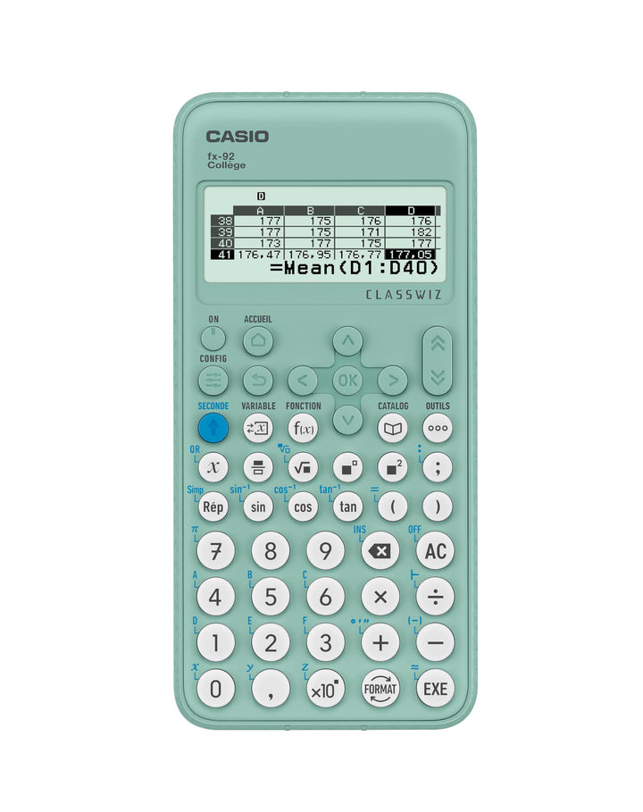Casio Schulrechner FX-92 College Classwiz Engineering/Wissenschaftler Grün