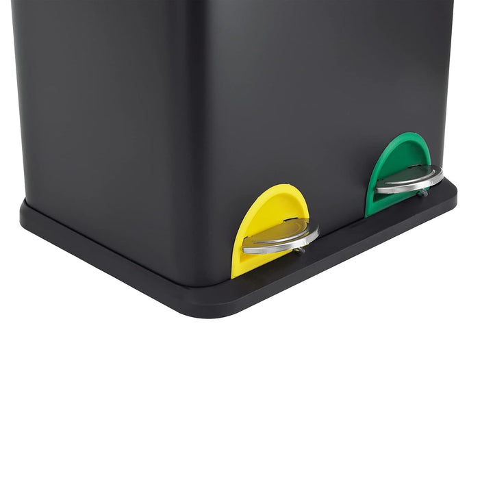 SVITA TC2X15 Küchen-Eimer 30 Liter 2x15L doppelter Abfalleimer 2er-Mülleimer Mülltrennung mit Innene